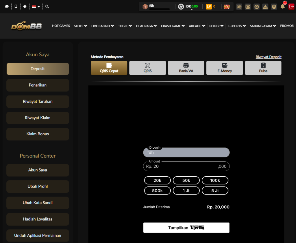 Isi Saldo Sekejap di Situs BOM88, Petualangan Langsung Dimulai